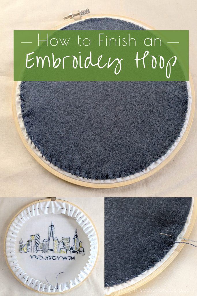 How to Finish an Embroidery Hoop - Wandering Threads Embroidery